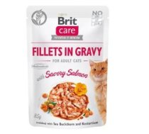 BRIT CARE Cat Pufs Fileja mērcē ar pikanto lasi 85g