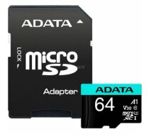 ADATA 64GB Micro SDXC UHS-I Adapter AUSDX64GUI3V30SA2-RA1 AUSDX64GUI3V30SA2-RA1