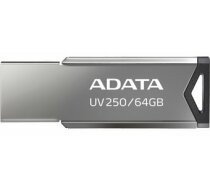 Adata USB Flash Drive UV250 64 GB, USB 2.0, Silver AUV250-64G-RBK