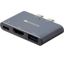 HUB USB Canyon CANYON Uchwyt na przewod myszy i hub 4 USB  WH-100  LED  Czarny 13166842 (5291485007690) ( JOINEDIT56915490 ) USB centrmezgli