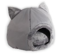 GO GIFT Dog and cat cave bed - light grey - 40 x 33 x 29 cm