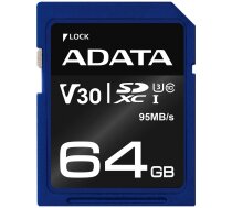 ADATA Premier Pro UHS-I U3 V30S 64 GB  MicroSDXC  Flash memory class 10  Adapter ( 4710273771328 4710273771328 )