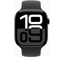 Apple Watch Series 10 GPS 46mm Jet Black Aluminium Case with Black Sport Band - M/L (195949565212)