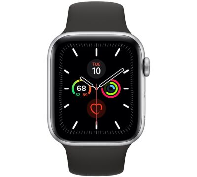 Apple Watch Series 5 44mm GPS Silver Aluminum Case with Sport Band