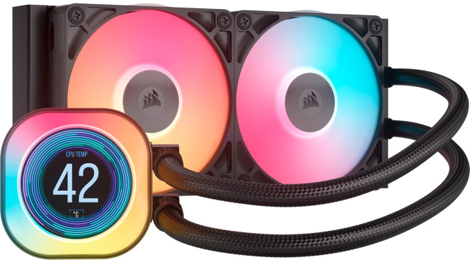 Corsair iCUE LINK TITAN 240 RX LCD product photo