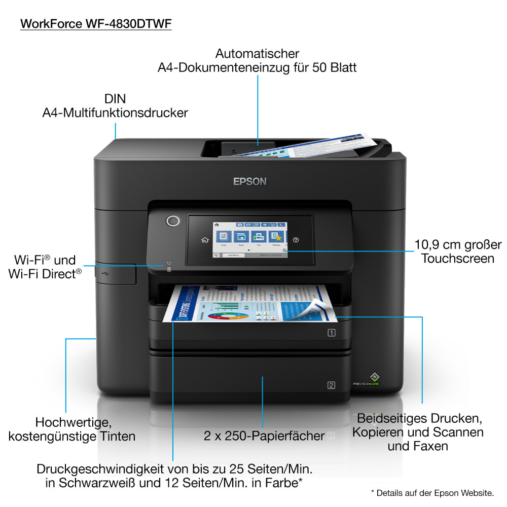 Epson WorkForce Pro WF-4830DTWF product photo