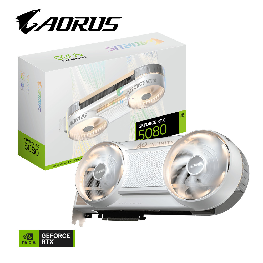 Gigabyte Aorus GeForce RTX 5080 Infinity Wood product photo