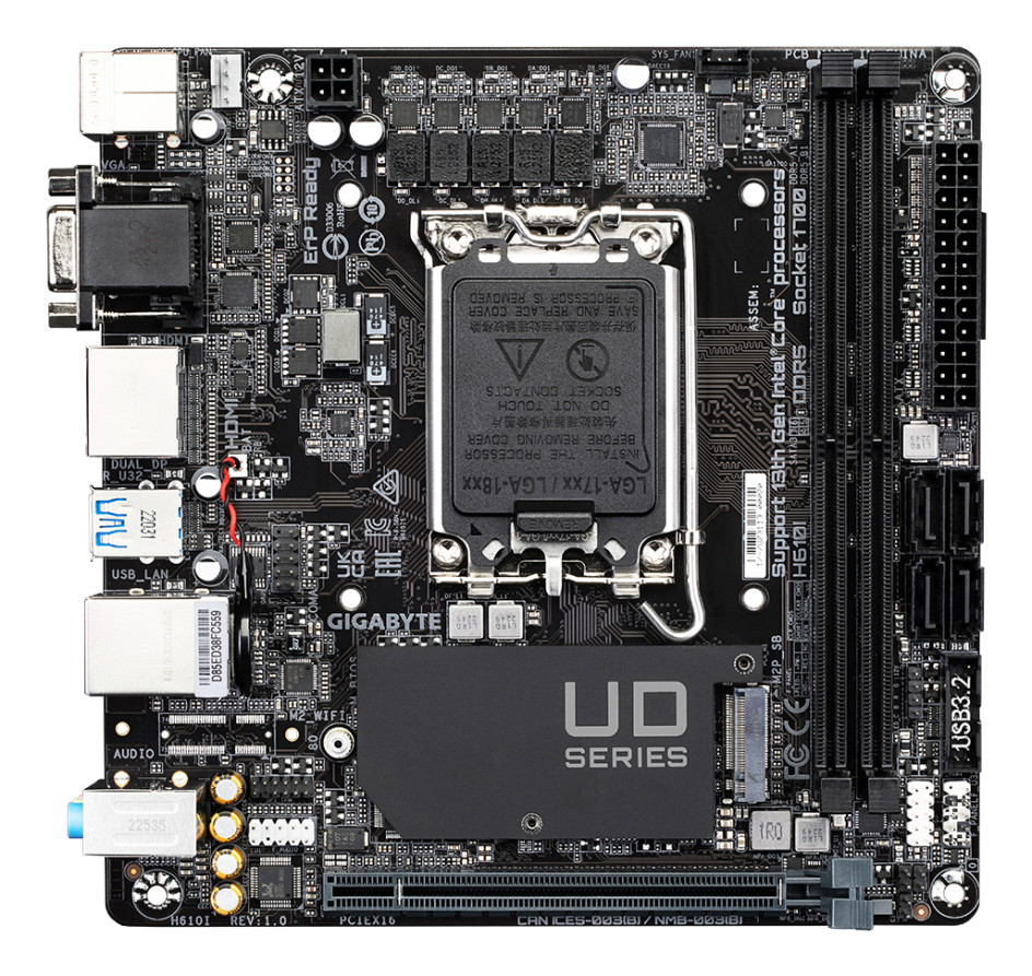 Gigabyte H610I product photo