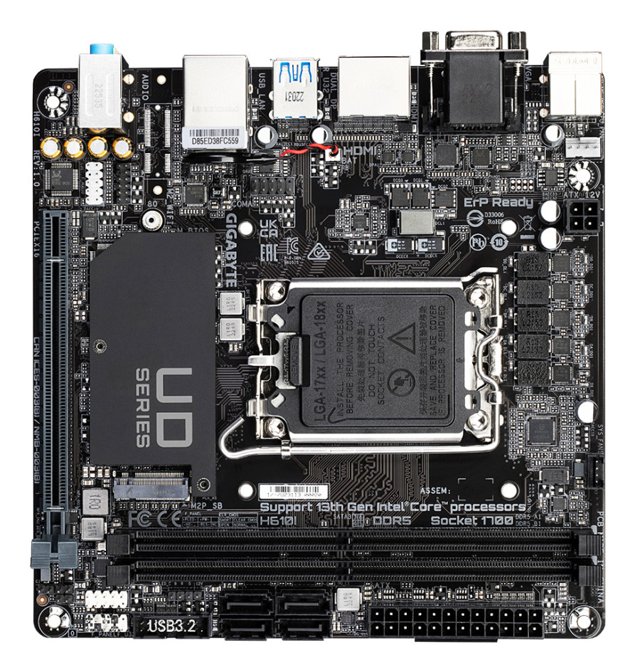 Gigabyte H610I product photo