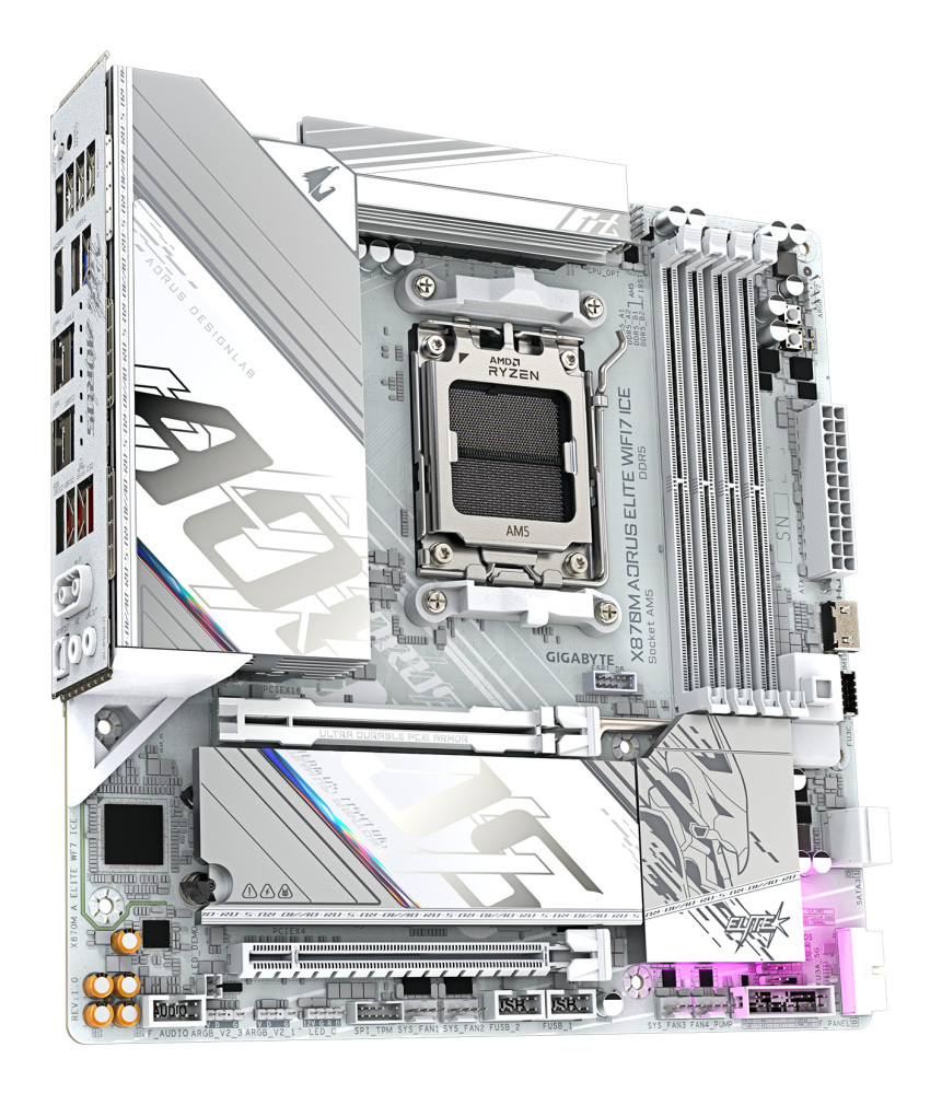 Gigabyte X870M AORUS ELITE WIFI7 ICE product photo
