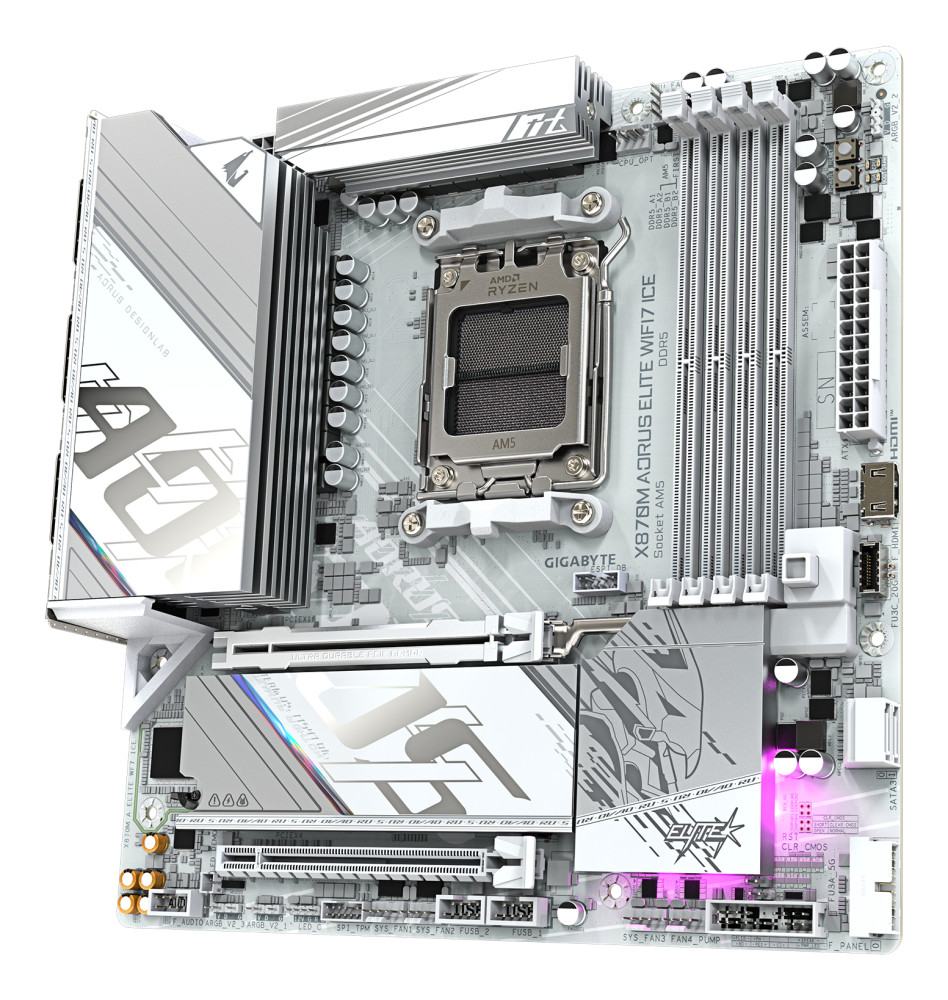 Gigabyte X870M AORUS ELITE WIFI7 ICE product photo