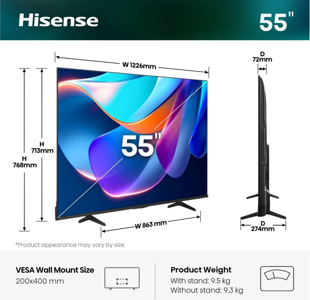 Hisense 55A6S 55" product photo