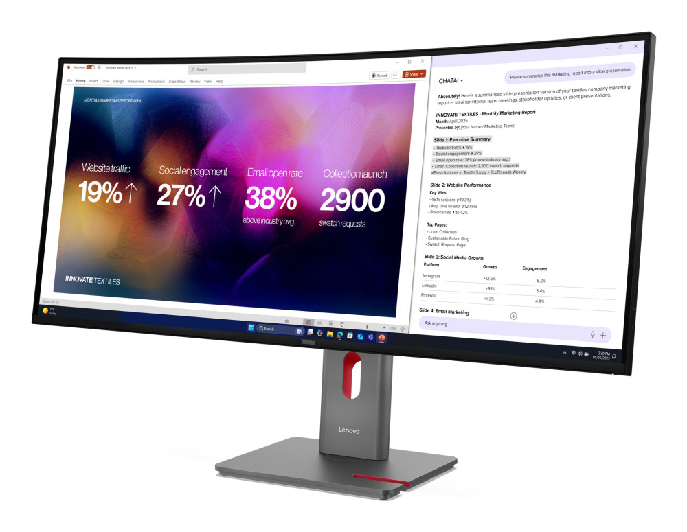 Lenovo ThinkVision P40WD-40 product photo