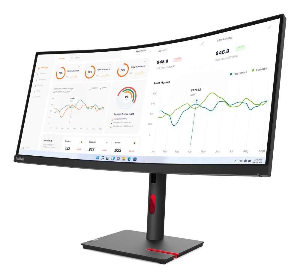Lenovo ThinkVision T34w-30 product photo