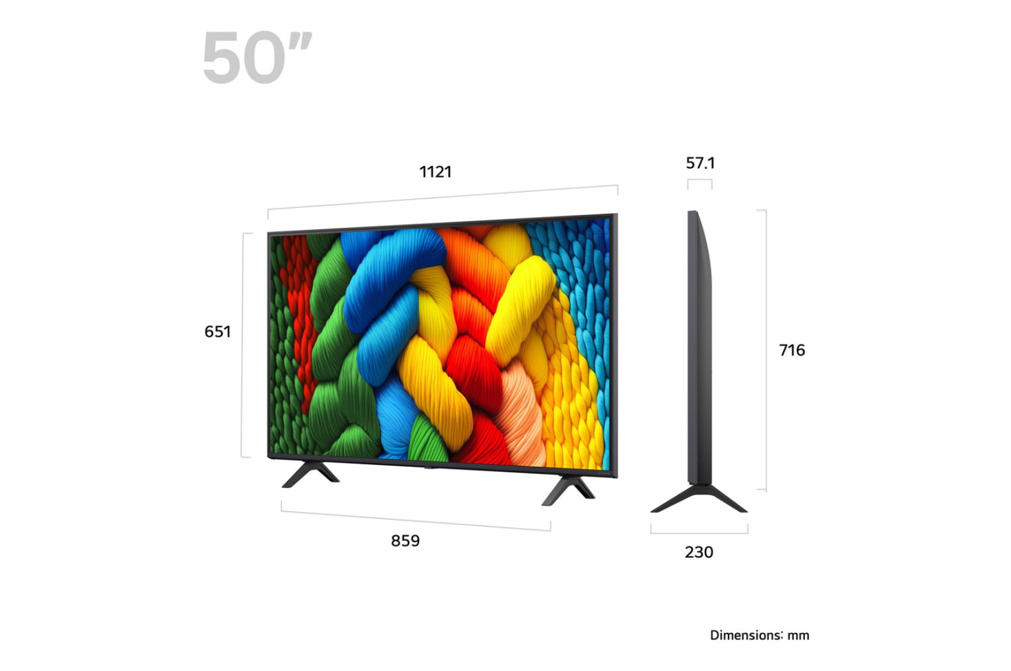LG 50NANO80A6B 50" product photo