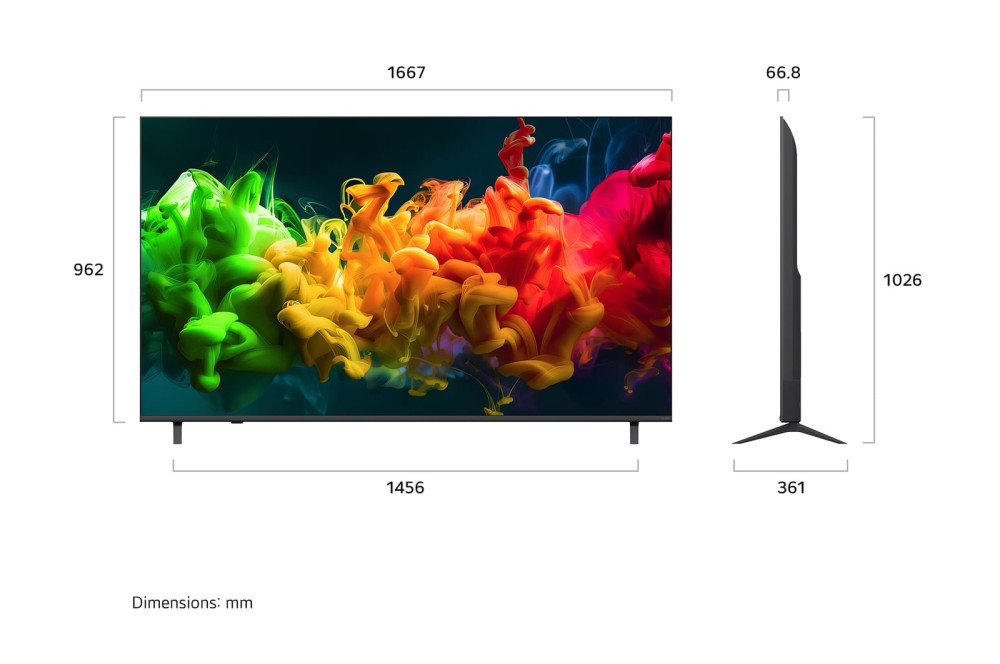 LG 75QNED8EB3A 75" product photo