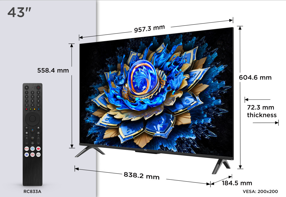 TCL 43T69C 43" product photo