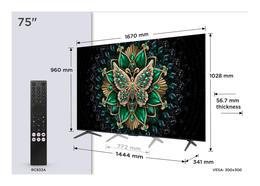 TCL 75C6K 75" product photo