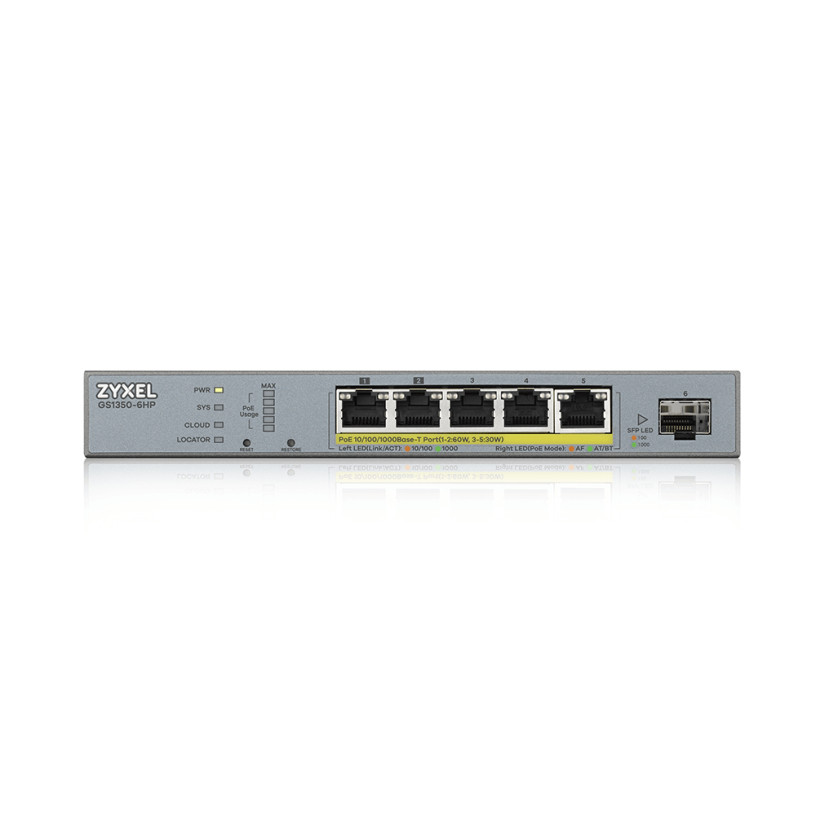 Zyxel GS1350-6HP-EU0101F product photo