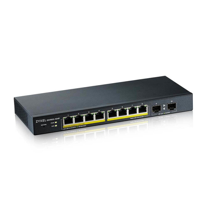 Zyxel GS1900-10HP product photo
