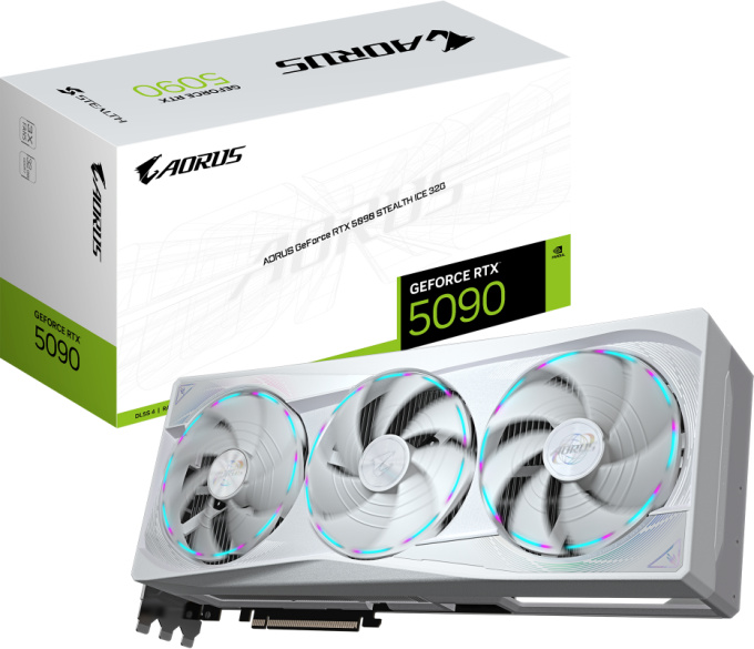 Gigabyte AORUS GeForce RTX 5090 Stealth ICE product photo