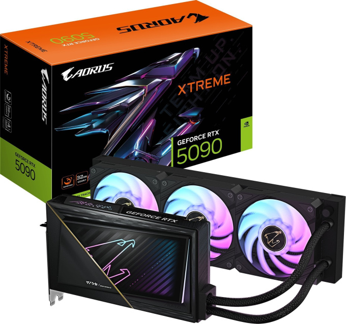 Gigabyte AORUS GeForce RTX 5090 Xtreme Waterforce product photo