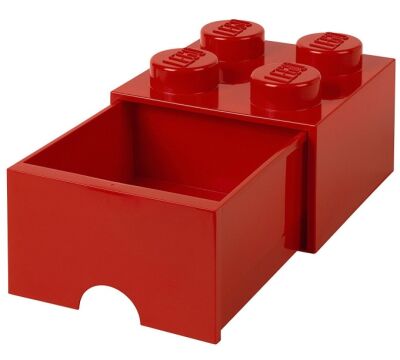 Lego Kaste  Storage Brick Drawer 4 Red