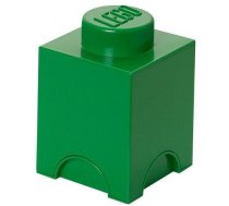 Lego Storage Brick 1 Knob Dark Green