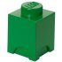 Lego Storage Brick 1 Knob Dark Green