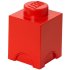 Lego Storage Brick 1 Knob Red