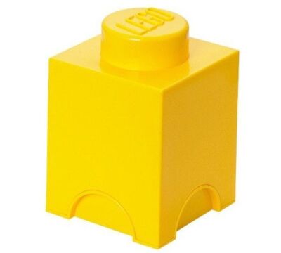 Lego Storage Brick 1 Knob Yellow