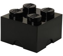 Lego Storage Brick 4 Knobs Medium Black