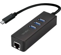 LOGILINK UA0283 LOGILINK - Adapter USB 3.0 typu c na gigabit na 1x RJ45 i 3x USB 3.0 typ A 4052792044737 (4052792044737) ( JOINEDIT43518908 )