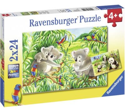 Ravensburger Sweet Koalas & Pandas 078202, 2x24 gab.