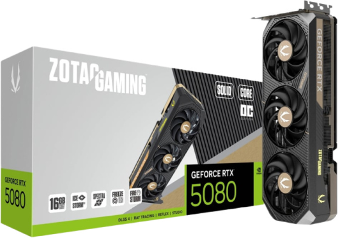 Zotac Gaming GeForce RTX 5080 Solid Core OC product photo